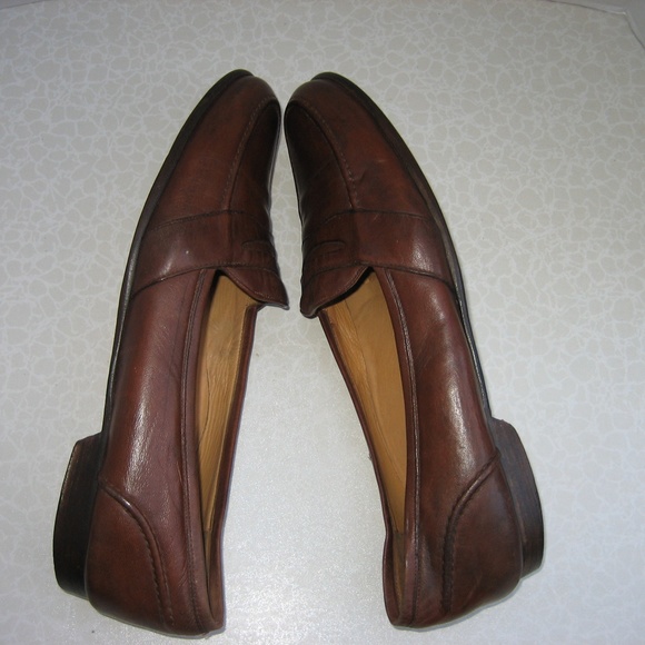 BRAGANO Brown Leather Penny Loafers, 13 N main image 8